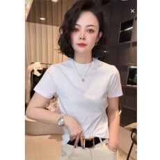 批发210克2026纯棉<b class='q'>中老年</b><b class='q'>短袖</b>T恤上衣女夏季