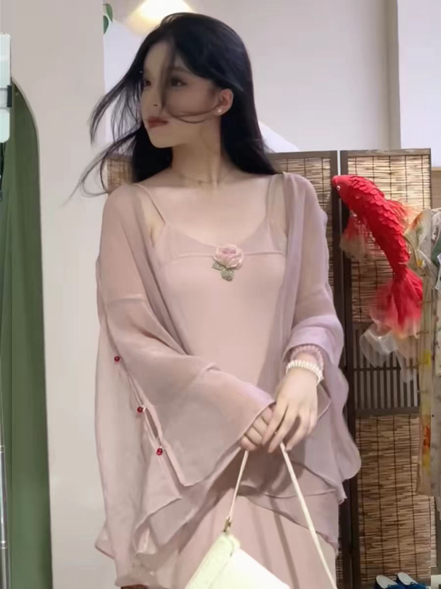 부드러운 Tulle 쉬폰 자외선 차단 의류 여성 여름 새로운 슈퍼 잘 생긴 외부 가져 가라. 작은 숄 에어컨 블라우스 카디건 코트