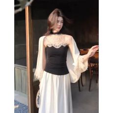 批发温柔蕾丝花边挂脖吊带背心女夏季新款超好看修身<b class='q'>显瘦</b>百搭无袖上衣