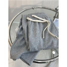 批发原版面料300克绵羊绒糯米裤 <b class='q'>秋</b>冬显瘦宽松垂感松紧腰阔腿拖地长裤