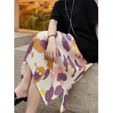 批发薄款褶皱<b class='q'>半身裙</b>2026女春夏百搭新款高腰显瘦中长裙松紧腰<b class='q'>百褶裙</b>
