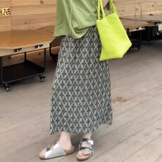 批发简约通勤褶皱百褶裙夏日舒适凉爽度假必备休闲裙遛弯显瘦直筒裙子