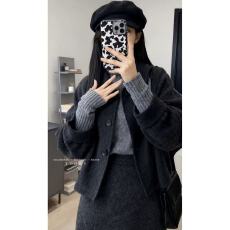 批发2025韩系轻奢冬季梨形身材穿搭一整套装女毛呢外套<b class='q'>职业</b>短裙两件套