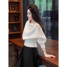 氛围感轻熟风时尚针织毛衣女秋季高级感潮气质巨好看长袖上衣