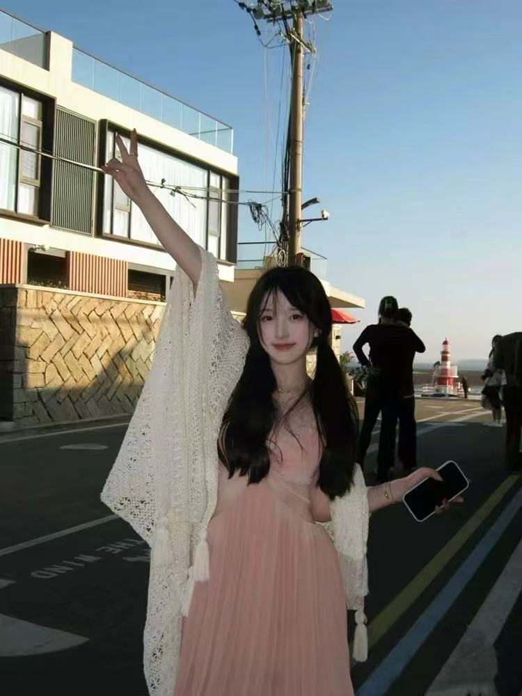센 부서 홀로우 아웃 니트 자외선 차단 오픈 가디건 숄 여성 외부 가져 가라. 2026 새로운 블라우스 민족 스타일 망토