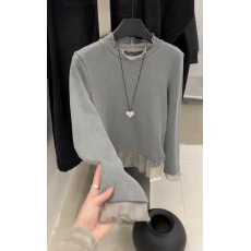 批发<b class='q'>欧根纱</b>拼接内搭t恤打底衫