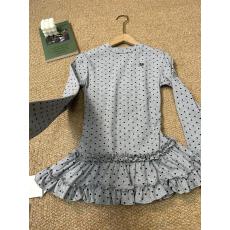 批发波点<b class='q'>裙摆</b>叠穿长袖t恤女