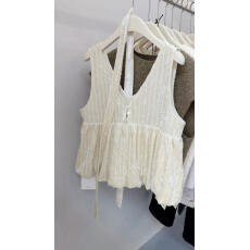 批发<b class='q'>秋</b>冬外搭丝绒V领吊带背心(配领带)