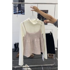 批发韩系叠穿羊羔绒<b class='q'>吊带</b>磨毛<b class='q'>打底衫</b>