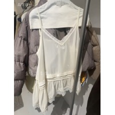 批发韩系蕾丝花边丝绒吊带背心裙