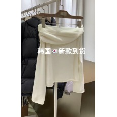 批发<b class='q'>一字肩</b>堆堆领磨毛绒感t恤