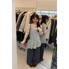 批发荷叶边下摆吊带裙