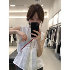 批发蕾丝花边镂空苎麻小衫