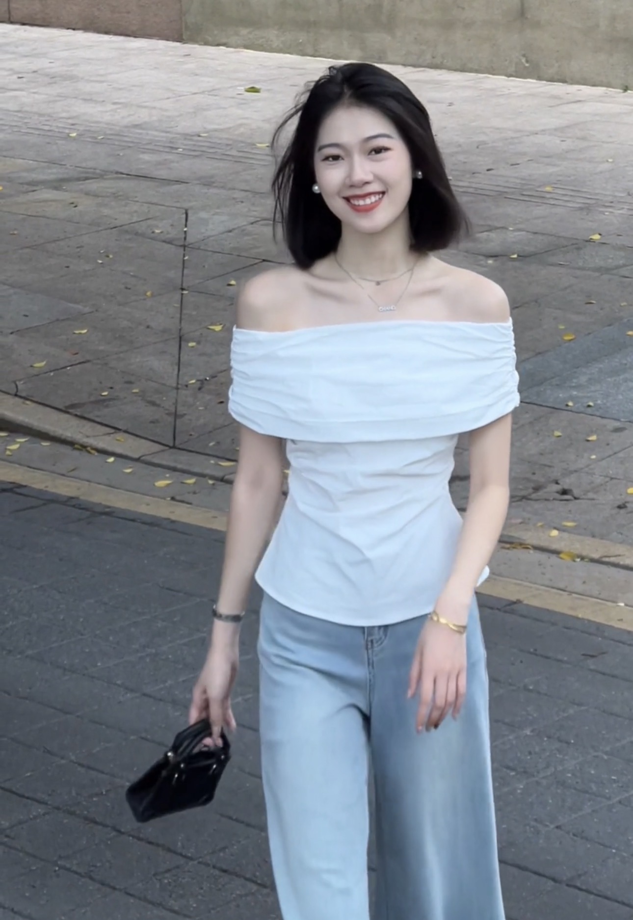 있음 선적 허리 수축 핀치 Pleat 몸매 가꾸기 오프숄더 오프숄더 몸매 가꾸기 셔츠