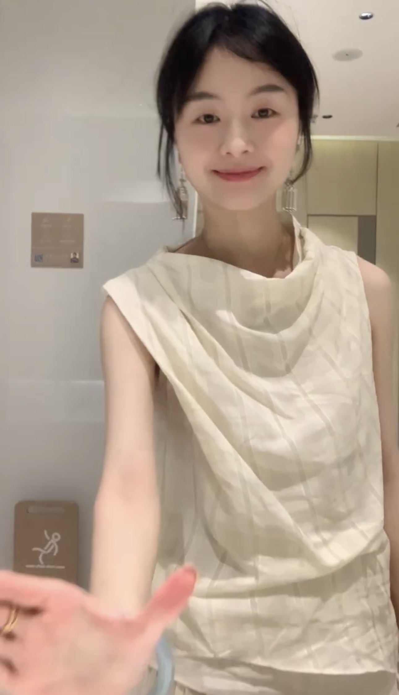 흔들다 칼라 불규칙 루즈핏 조끼 셔츠