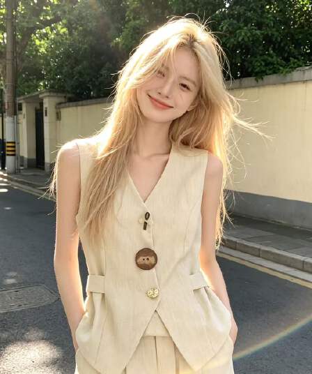 있음 선적 오래된 돈 바람 아마 부서 V넥 베스트 조끼