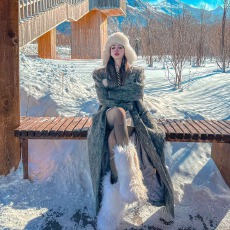 批发已出货 毛呢外套2025秋冬小众设计感阔版高级感灰色长款呢子大衣