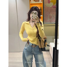 批发老钱风翻领修身针织打底衫女秋冬百搭显瘦长袖内搭气质高资小上衣