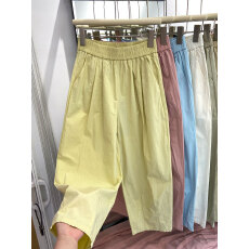 批发韩系<b class='q'>糖果</b><b class='q'>色</b>时尚哈伦裤女夏季薄款小个子宽松阔腿裤休闲老爹萝卜裤