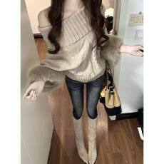 批发美式复古高腰紧身牛仔九分裤女秋冬款辣妹高街修身显瘦小脚铅笔裤