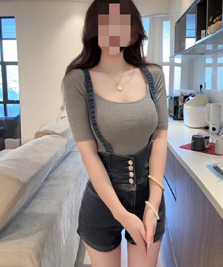 아메리칸 핫걸 민소매 데님 멜빵 바지 여성 불규칙 하이웨이스트 레트로 개성 스트레이트 슬림해 보이는 넓은 다리가 짧다. 바지