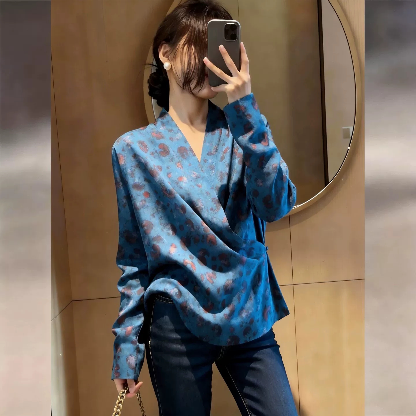 고유 한 아름다운 슈퍼 잘 생긴 맨위 여성 2026 년 봄 새로운 프랑스식 디자인 센스 작은 대중 패션 품격 긴팔