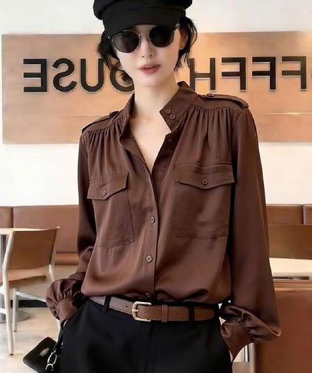 프랑스식 작은 대중 레트로 여성 셔츠 봄 2026 년 새로운 외국 가스 연령 감소 작은 셔츠 고급 센스 빛 요리 한 바람 셔츠
