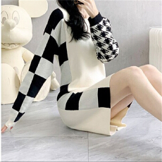 批发法式红色新品<b class='q'>连衣裙</b>夏年新款<b class='q'>女</b>装小个子内搭毛衣裙子<b class='q'>女</b>简约