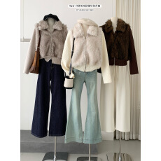 批发秋冬时髦设计感针织毛绒外套<b class='q'>马甲</b>女秋冬加厚保暖毛毛上衣