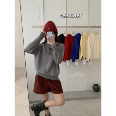 批发话里休闲宽松高级感加厚连帽衫2025冬季新款韩版<b class='q'>短款</b>显瘦<b class='q'>卫衣</b>上衣