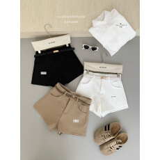 批发配皮带高腰显瘦卡其色休闲短裤女2026年春季新款韩版百搭西装短裤