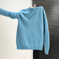 批发实价实拍#半高领毛衣女加绒加厚秋冬新款一体水貂绒<b class='q'>上衣</b>打底衫女