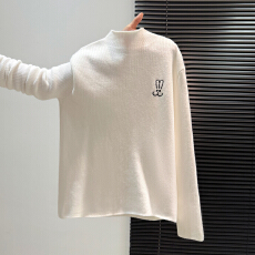 实价实拍#加绒毛衣女加厚秋冬水貂绒保暖上衣半高领打底衫女内搭