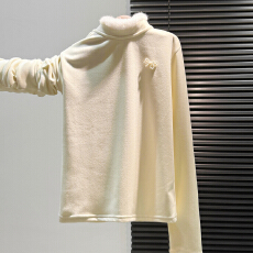 批发实拍实价#半高领<b class='q'>加绒</b>德绒<b class='q'>打底衫</b>女内搭外穿蝴蝶结长袖t恤中领立领