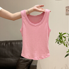 批发实拍实价#灰色u领<b class='q'>吊带</b>背心女内搭<b class='q'>打底</b>夏2026新款美背外穿收腰无袖