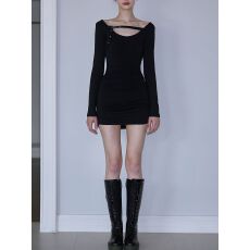 批发原版质量 纯欲气质镂空长袖女装<b class='q'>春秋</b>季新款辣妹修身显瘦包