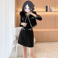 批发时尚名媛外套<b class='q'>连衣裙</b>高级感小洋装<b class='q'>两件套</b>搭配