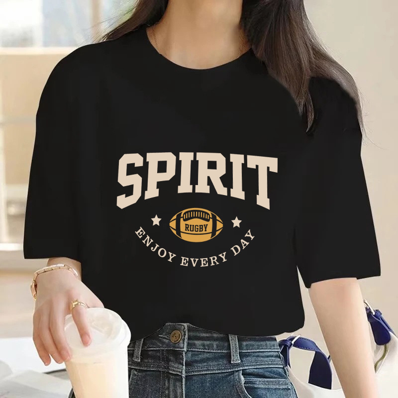 한국 스타일 chi 루즈핏 느긋한 하라주쿠 스타일 라운드 넥 프린트 맨위