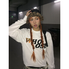 批发韩版纯棉圆领印花<b class='q'>长</b>袖束口<b class='q'>T</b><b class='q'>恤</b>