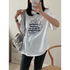 批发短袖通勤上衣夏款新款卡通tee休闲运动圆领T恤潮