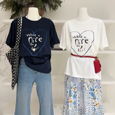 批发韩版新款辣妹短袖t恤女宽松设计感百搭上衣