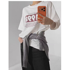 批发韩版新款辣妹短袖t恤女宽松设计感百搭上衣