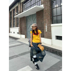 批发美式复古圆领正肩印花短袖T恤