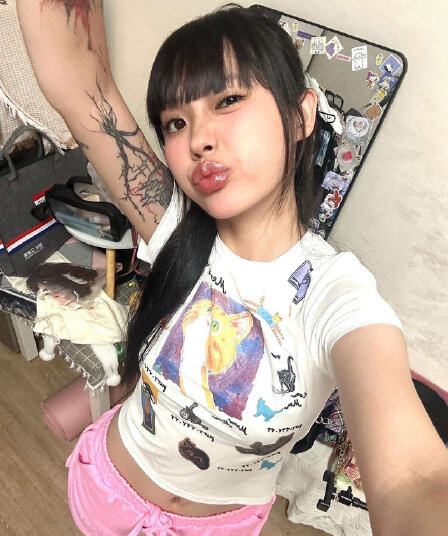 아메리칸 레트로 라운드 넥 쇼트 스타일 프린트 반팔 티셔츠