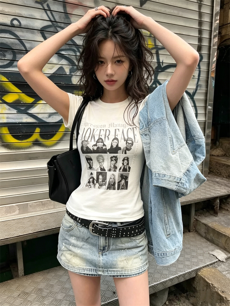 순면 40 220 그램 92 면 8 암모니아 Lun 긍정적 인 어깨 반팔 t