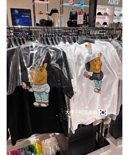 순면 한국 동대문 2026 여름 새로운 프린트 반팔 티셔츠 빛 세트 개 조합 이름