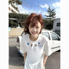 批发美式潮牌<b class='q'>花朵</b>印花短袖t恤女高街韩版慵懒百搭学生上衣ins