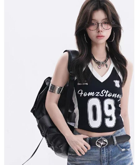 원본 품질 40 1 1 92 면 8 암모니아 Lun 핫걸 운동 행침 목 슬립 숫자 프린트 몸매 가꾸기 조끼