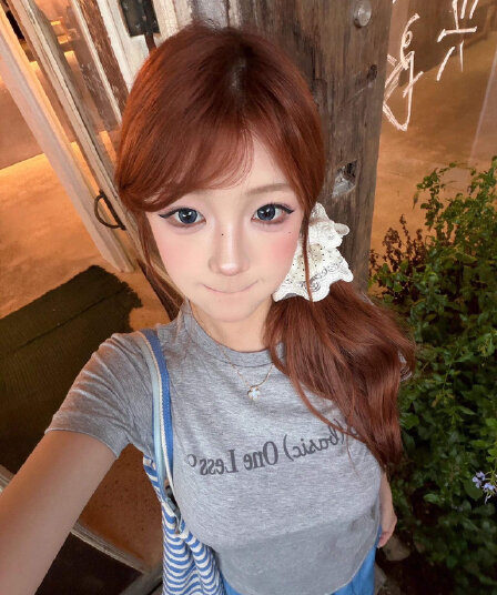 아메리칸 레트로 순면 긍정적 인 어깨 라운드 넥 프린트 반팔 티셔츠
