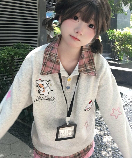 원본 솜씨 압력 라인 벨트 목록 자수 순수한 Mianhua 면 복합 폴로 칼라 후드티